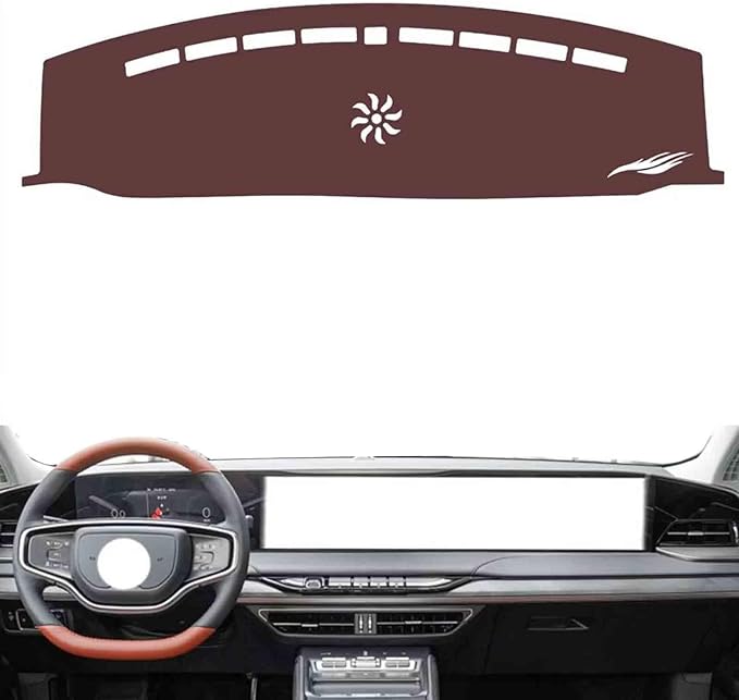 generic leather dashboard cover Compatible with Lincoln Z（NO HUD），dash cover, Non-Slip Dash Cover, Dash mat Dashboard Cover, Interior Dash Covers, brown