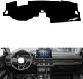leather dashboard cover Compatible with HONDA CRV (HUD,audio 2023，dash cover（black）