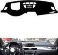 leather dashboard cover Compatible with BMW X2（HUD、speaker） 2016-2023，dash cover（black）