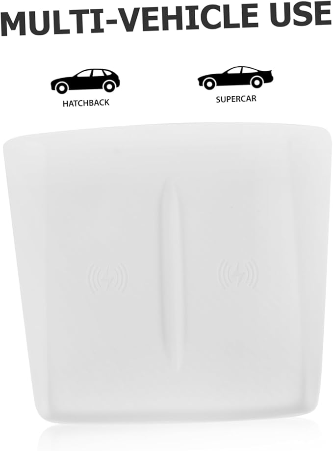 ERINGOGO Charging Pad Silicone Slip Mat for Model Y Center Console Charger Phone Holder Accessories White Easy Installation Seamless Blend Stable Charging