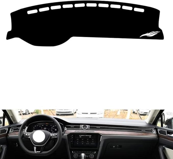 leather dashboard cover Compatible with VW Compatible with Magotan/Compatible with MagotanB8（no speakers） 2017-2023，dash cover（black）