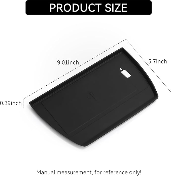 SMABEE Center Console Wireless Charging Protective Mat for Subaru Forester 2025 Accessories Silicone Non-Slip Pad Interior (Only Fit for Wireless Charging) Black
