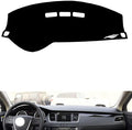leather dashboard cover Compatible with Peugeot 508（NO HUD），dash cover（black）