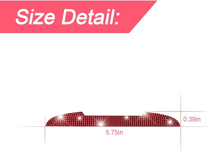 4 PCS Bling Rhinestone Car Door Handle Scratch Protector, Universal for All Cars, Vehicles, SUVs, Car Side Rearview Mirror, Car Door Edge Guard, Car Exterior Accessories for Women Men (Red)