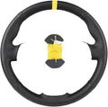 Custom Microfiber Leather Steering Wheel Cover fit for 1998-2005 206, 206 SW, 206 CC - Slip-On Design(B-Yellow thread)
