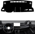 leather dashboard cover Compatible with Toyota Corolla Cross （NO HUD），dash cover（black）