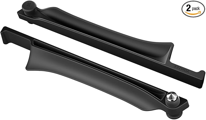 YONZEE 2-in-1 Car Seat Gap Filler with Emergency Window Breaker, Premium Silicone Seat Gap Organizer, Prevents Items from Falling, Universal Fit for All Cars, 2 Pack