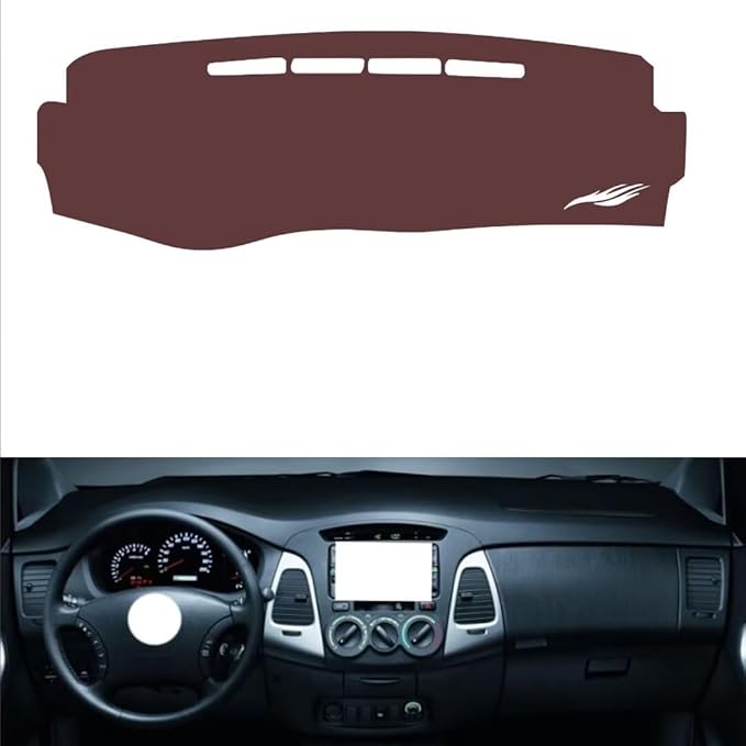 Leather Dashboard Cover Compatible with Toyota Innova 2007-2015，Dash Cover, Non-Slip Dash Cover, Dash mat Dashboard Cover, Interior Dash Covers