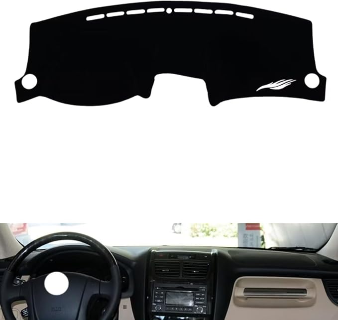 leather dashboard cover Compatible with KIA Sportage，dash cover（black）