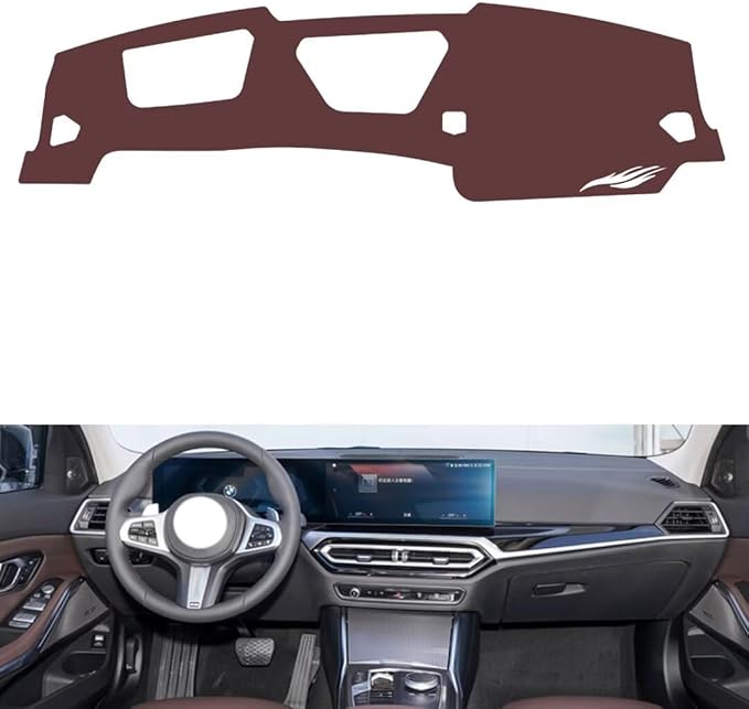 Leather Dashboard Cover Compatible with BMW M3 2022-2023，Dash Cover, Non-Slip Dash Cover, Dash mat Dashboard Cover, Interior Dash Covers