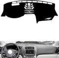 Leather Dashboard Cover Compatible with Lincoln MKX（Warning Light） 2016-2018，Dash Cover（Black）