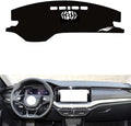 leather dashboard cover Compatible with SkodaSkoda Octavia PRO (NO HUD 2021-2024，dash cover（black）