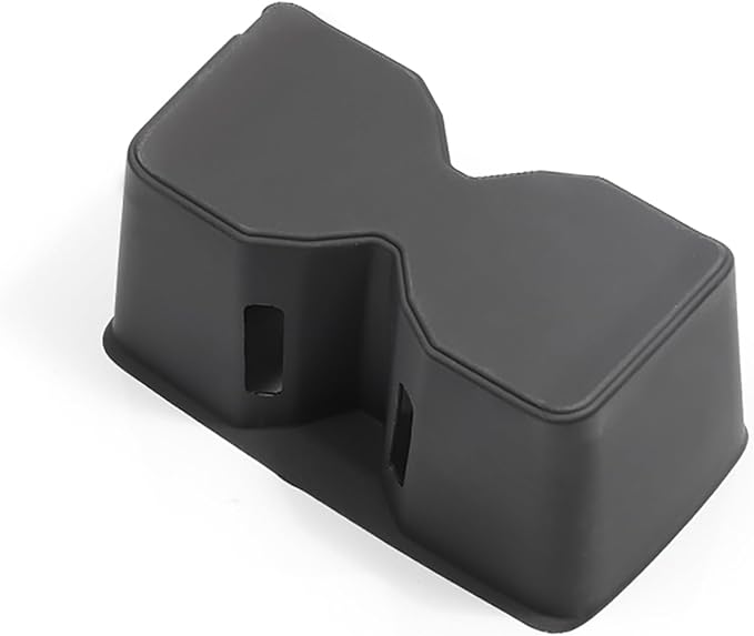 LUCKEASY Center Console Water Cup Holder Insert Compatible with 2024 2025 2026 Hyundai Santa Fe Not for Tucson Center Console Water Drink Limiter Holder for Hyundai Santa Fe Silicone Black