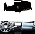 leather dashboard cover Compatible with VW ID.3（HUD），dash cover（black）