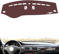 Leather Dashboard Cover Compatible with BMW 3 Series E90(NO Navigation) 2005-2012,Dash Board Cover mat Anti-Slip Sun-Proof and dust-Proof(Brown)
