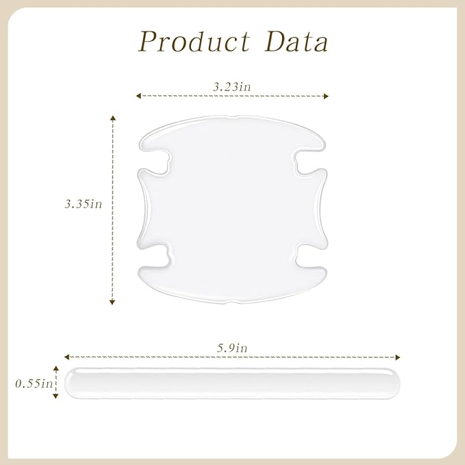 Door Handle Ultra Thin Transparent Protector, 14pcs Scratch Protector Compatible with Most Vehicle Model for Rear View Mirror/Handles/Bumpers/Door Edges