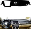 leather dashboard cover Compatible with BMW 7 series（HUD） 2009-2014，dash cover（black）