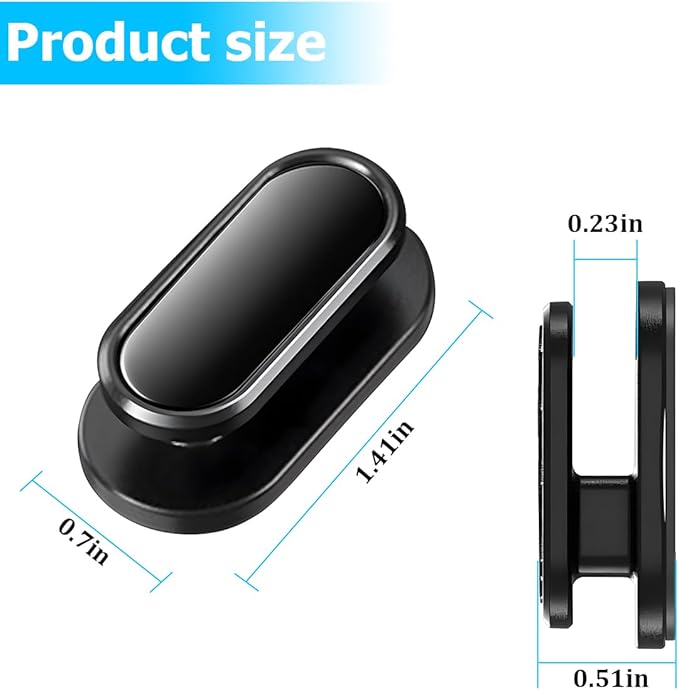 4PCS Car Mini Hooks, Multifunctional Self-Adhesive Vehicle Dashboard Backseat Hangers, Automotive Interior Wall Hanging Hook Stickers, Universal for SUV, Sedan, Truck (Black)