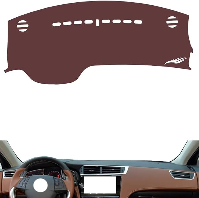 Leather Dashboard Cover Compatible with Citroen Ds 5LS，Dash Cover, Non-Slip Dash Cover, Dash mat Dashboard Cover, Interior Dash Covers