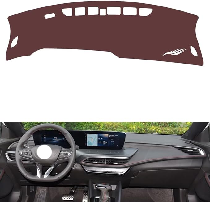 Leather Dashboard Cover Compatible with Ford Verano (Warning Light)，Dash Cover, Non-Slip Dash Cover, Dash mat Dashboard Cover, Interior Dash Covers