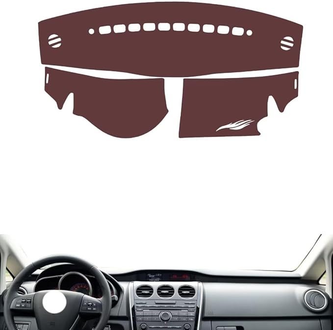 Leather Dashboard Cover Compatible with Mazda CX-7 2010-2016,Dash Cover, Non-Slip Dash Cover, Dash mat Dashboard Cover, Interior Dash Covers