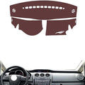 Leather Dashboard Cover Compatible with Mazda CX-7 2010-2016,Dash Board Cover mat Anti-Slip Sun-Proof and dust-Proof(Brown)