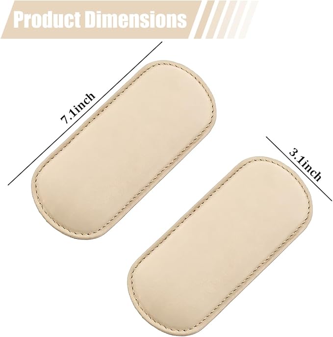 Car Knee Cushion Pad, Memory Foam Microfiber Leather Vehicle Door Armrest Pillow for Leg Elbow, Comfort Automotive Center Console Knee Pad Protector, Universal for Automobile RV Truck (Beige)