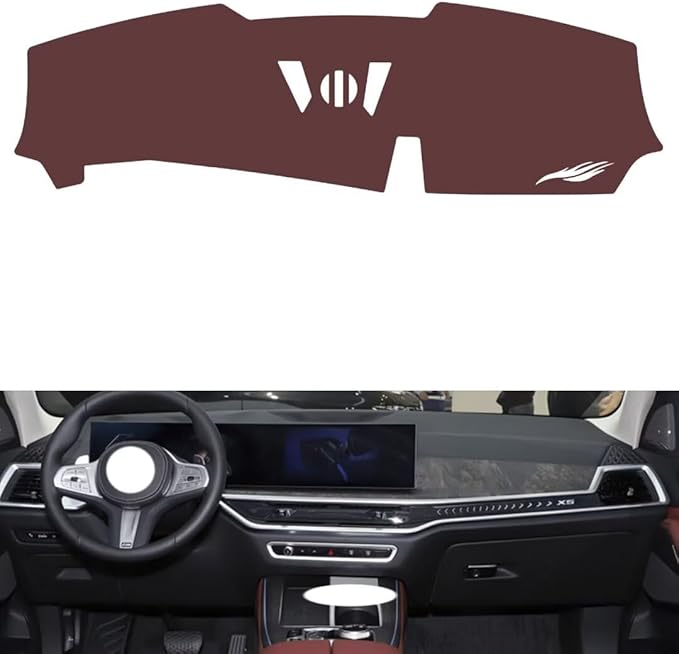 Leather Dashboard Cover Compatible with BMW X6（NO HUD） 2023-2024，Dash Cover, Non-Slip Dash Cover, Dash mat Dashboard Cover, Interior Dash Covers