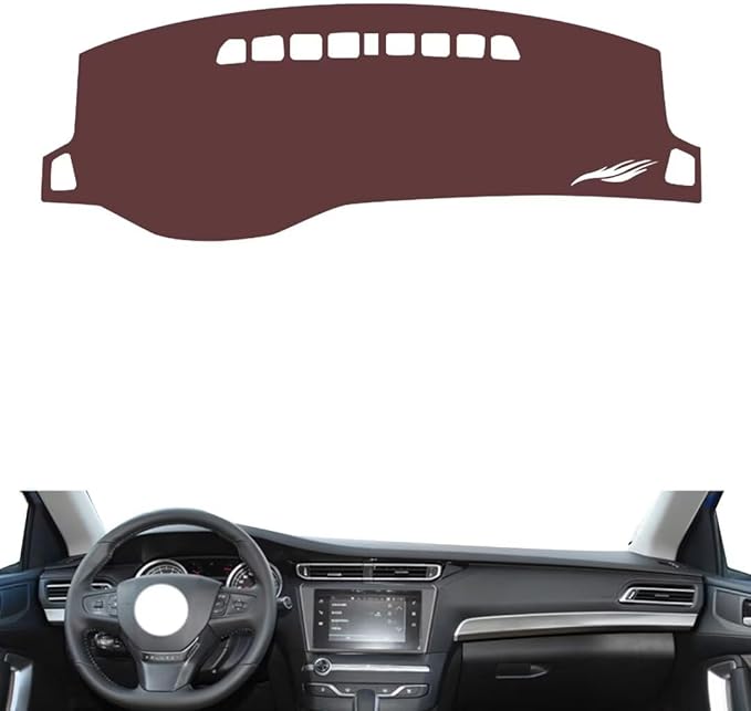Leather Dashboard Cover Compatible with Peugeot 408 2014-2020，Dash Cover, Non-Slip Dash Cover, Dash mat Dashboard Cover, Interior Dash Covers