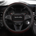 Steering Wheel Cover For Women And Men,Carbon Fiber Steering Wheel-Anti-Slip, Scratch-Resistant, Current Fit For 14–16 Inch Wheels Fit For Most Cars(36CM Brown)