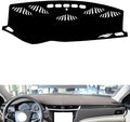 Leather Dashboard Cover Compatible with Cadillac XTS（NO HUD） 2013-2021，Dash Cover（Black）