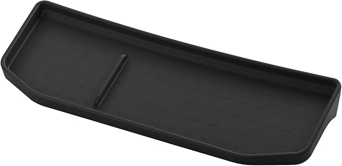 LUCKEASY Dashboard Rear Screen Storage Box for Hyundai Santa Fe 2026 2025 2024 Behind Screen Dashboard Storage Box Accessories Silicone Black