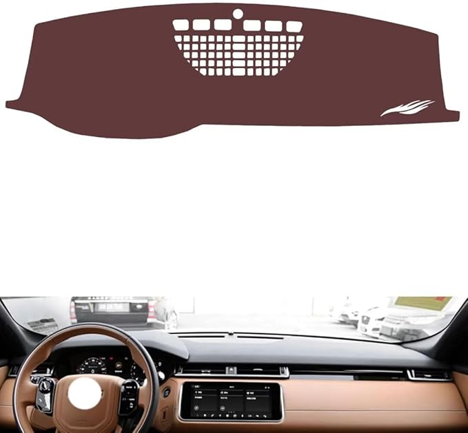 Leather Dashboard Cover Compatible with LR Range Rover Velar，Dash Cover, Non-Slip Dash Cover, Dash mat Dashboard Cover, Interior Dash Covers