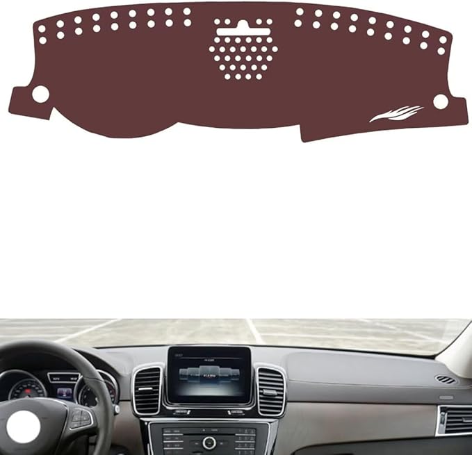 Leather Dashboard Cover Compatible with Mercedes GLE W166 2015-2019，Dash Cover, Non-Slip Dash Cover, Dash mat Dashboard Cover, Interior Dash Covers