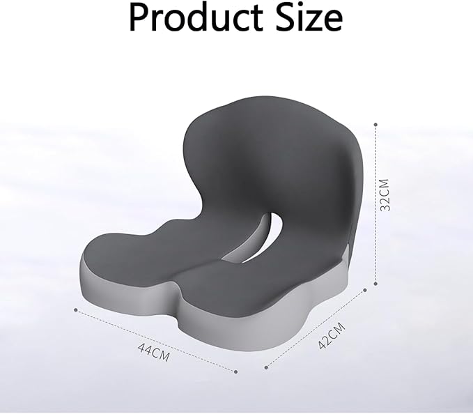 Soothe and Seat Cushion, Back and Seat Cushion for Back Pressure Relief, Ergonomic Non Slip Memory Foam Seat Skin Sciatica Pad Cushions for Car,Truck, Desk,Gaming Chair (Green)