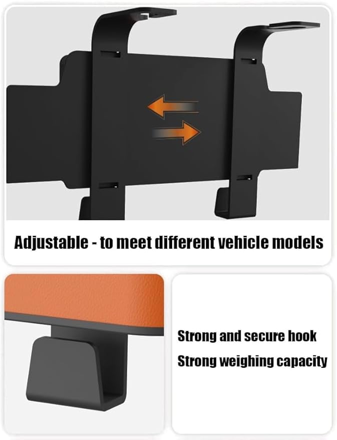 Car Organizers and Storage Box, Multifunctional Car Seat Back, Backseat Organizer, For Hold Phones, Snacks, Drinks, And Handbags (Orange)