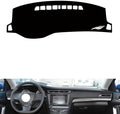 leather dashboard cover Compatible with Peugeot 408 2014-2020，dash cover（black）