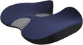 Car Seat Cushion for Long Driving, Ergonomic Memory Foam Seat Cushion, Car Seat Cushion for Back Pain and Lumbar Support Non Slip and Easy Clean for Driving Gaming Chair and Travel C Navy Blue