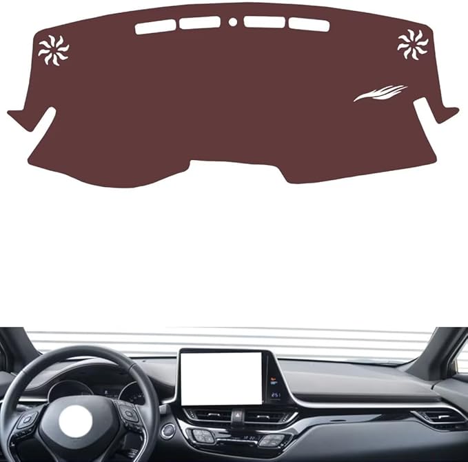 Leather Dashboard Cover Compatible with Toyota IZOA，Dash Cover, Non-Slip Dash Cover, Dash mat Dashboard Cover, Interior Dash Covers