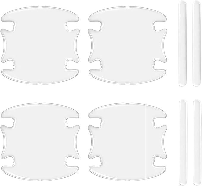 8PCS Car Door Handle Protector, Transparent Bumper Trim Guard Sticker, Waterproof Anti-Scratch Door Handle and Rear View Mirror Protection Film, Universal for Most Car