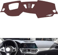 Leather Dashboard Cover Compatible with BMW New 3 Series (HUD 2020-2022,Dash Board Cover mat Anti-Slip Sun-Proof and dust-Proof(Brown)
