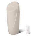 SGLRT Car Trash Can Bin with Lid - Car Garbage Can Cup Holder - Light Beige Mini Leakproof Vehicle Garbage Bin with 40pcs Trash Bags-Automotive Organizers and Storage for Front Back Seat Accessories