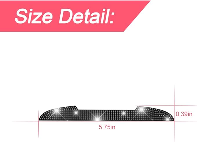 4 PCS Bling Rhinestone Car Door Handle Scratch Protector, Universal for All Cars, Vehicles, SUVs, Car Side Rearview Mirror, Car Door Edge Guard, Car Exterior Accessories for Women Men (Black)