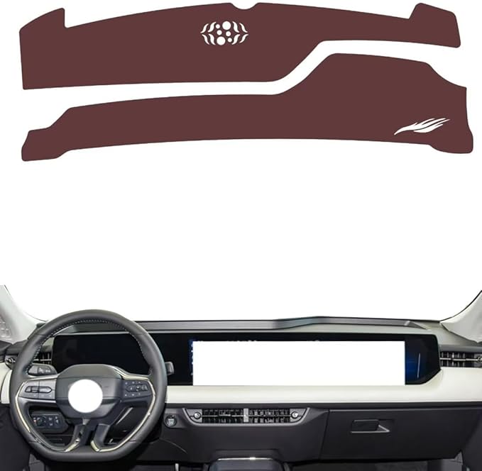 Leather Dashboard Cover Compatible with Ford Mondeo（Long Screen） 2022-2025，Dash Cover, Non-Slip Dash Cover, Dash mat Dashboard Cover, Interior Dash Covers