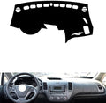 leather dashboard cover Compatible with KIA K3 2013-2017，dash cover（black）