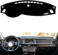 leather dashboard cover Compatible with KIA K5 2016-2019，dash cover（black）