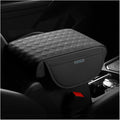 Car Armrest Cushion, Automotive Anti-Scratch Leather Memory Foam Center Console Pad Cover Protector Elbow Pillow Armrest Seat Box with Organizer Pockets Storage Bag, Universal Fit