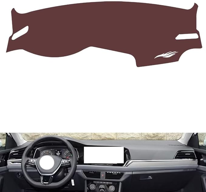 Leather Dashboard Cover Compatible with VW Sagitar 2019-2022，Dash Cover, Non-Slip Dash Cover, Dash mat Dashboard Cover, Interior Dash Covers