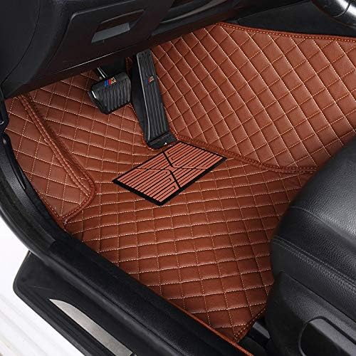 Custom Floor Mats for Cars fit 95% Sedan SUV Sports Car Full Coverage All Weather Men Women Pads Protection Non-Slip Leather Floor Liners (White)