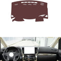 Leather Dashboard Cover Compatible with Toyota Alphard 30 Series 2015-2023,Dash Board Cover mat Anti-Slip Sun-Proof and dust-Proof(Brown)